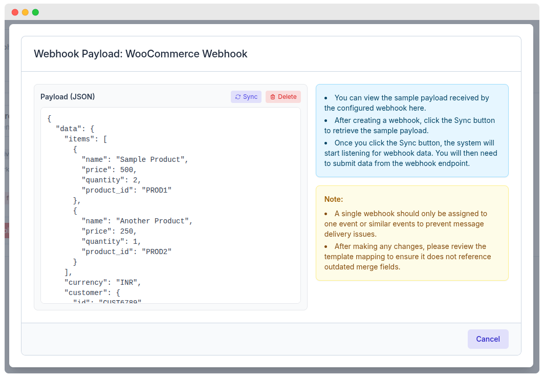 Event Mapping Interface